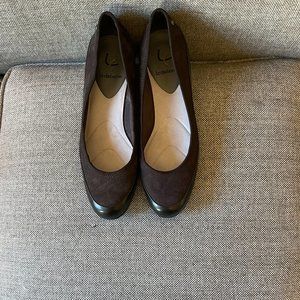 Liz Claiborne 'Stacy' Brown Leather Wedges Women’s Size 8.5 BUNDLE 2 SAVE 10%